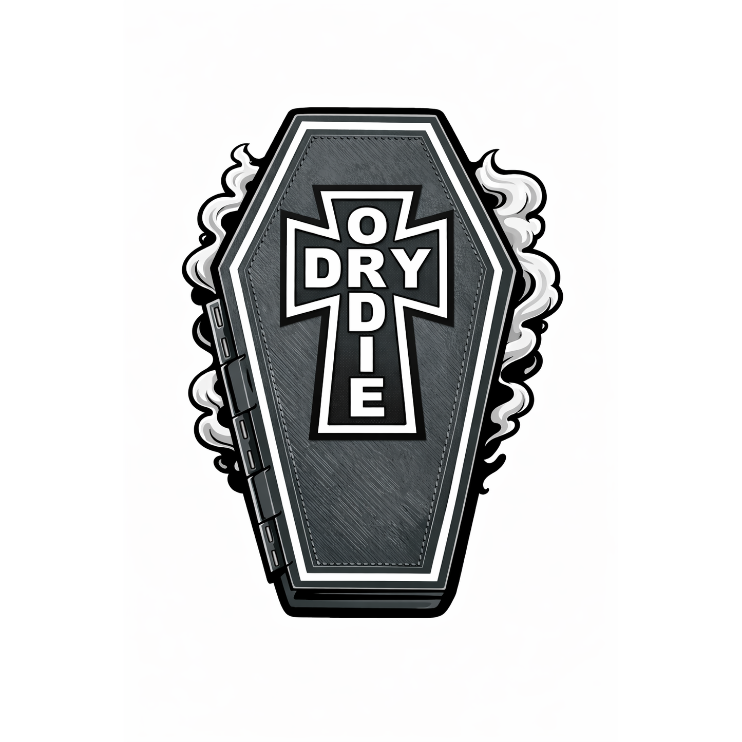 Stickers Dry Or Die Coffin Box